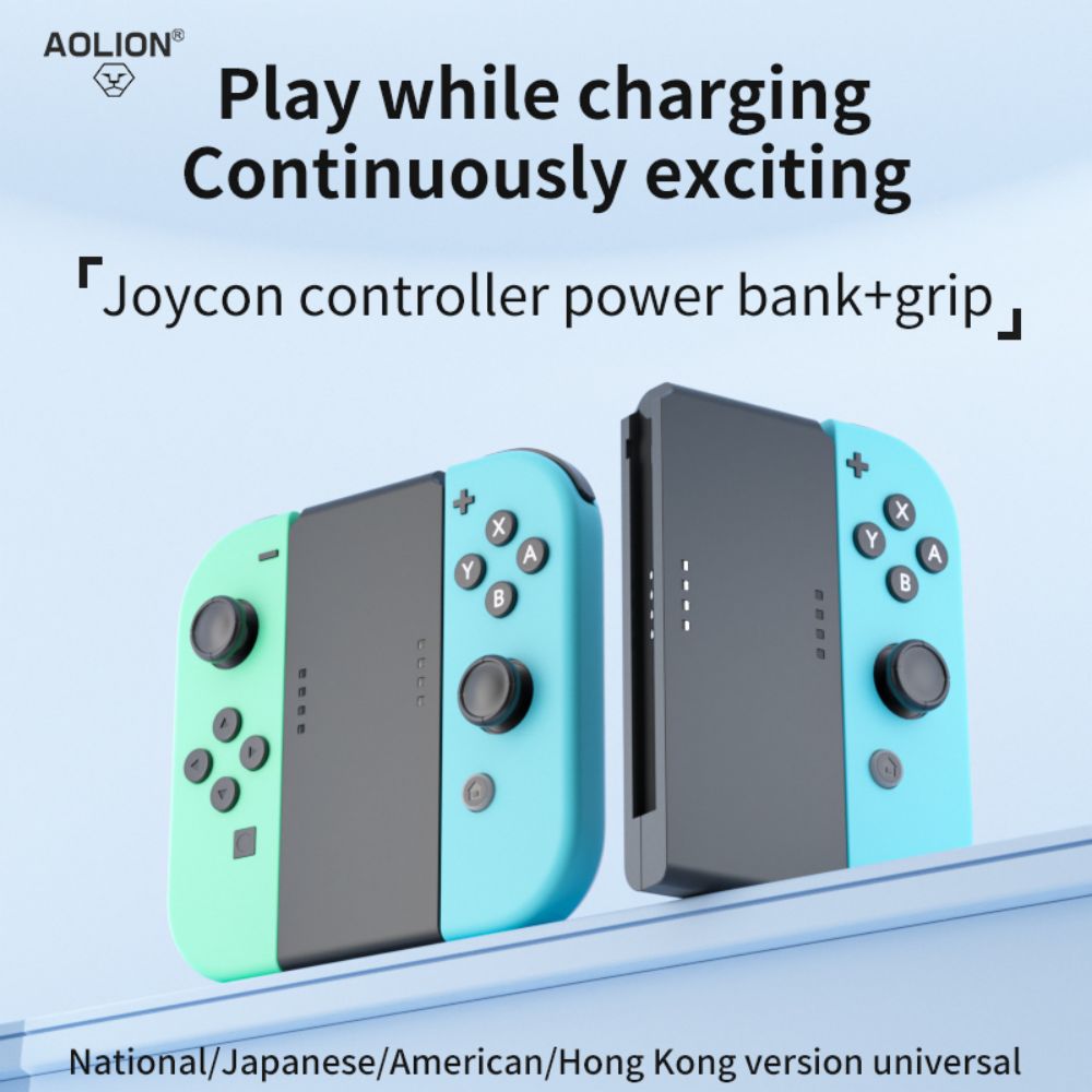 Gaming Accessories Nintendo - AOLION Grip Pengisi Daya Portabel Joncon