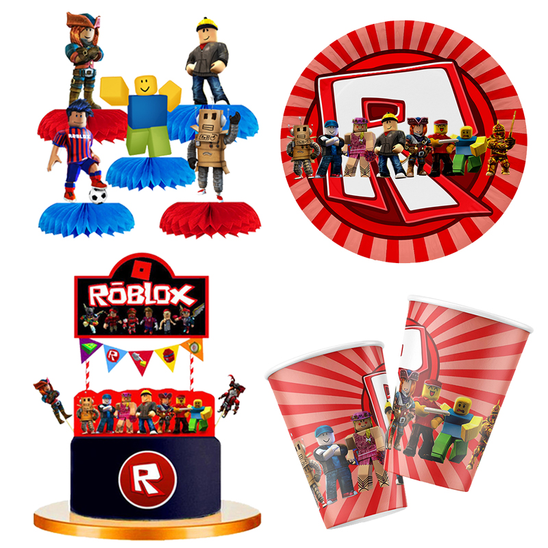Gaming Accessories Roblox - Roblox dekorasi piring cangkir kertas pesta