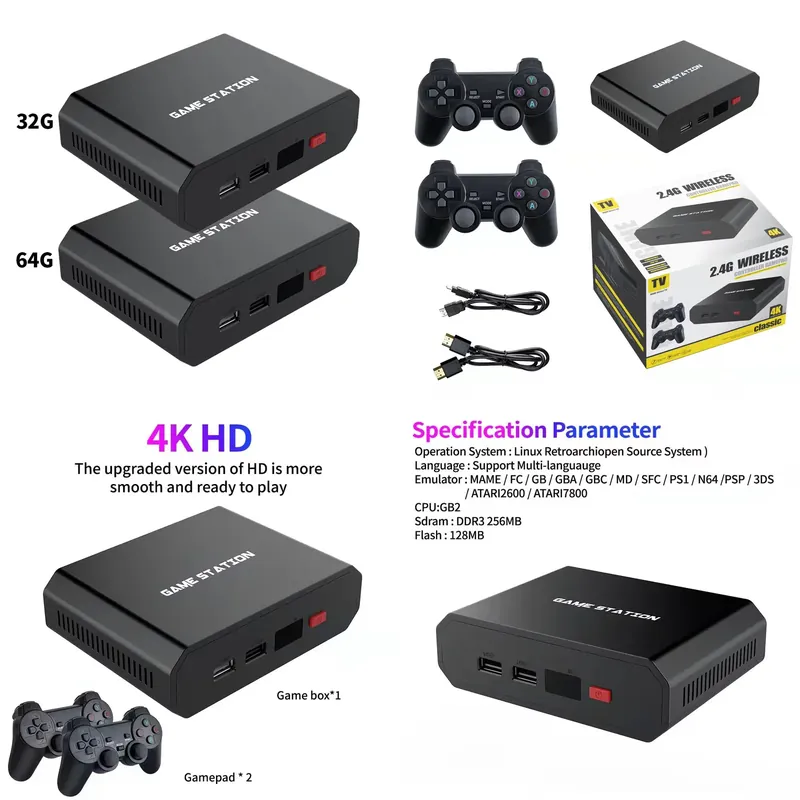 Gaming Set Accessories - Konsol Video Game M8plus HD Box