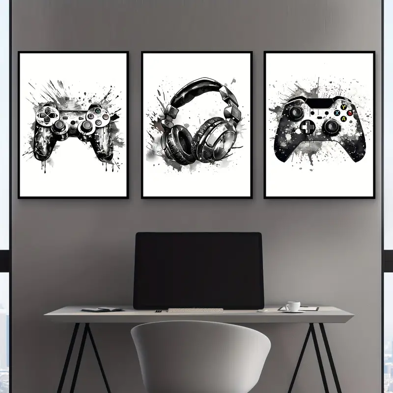 Gaming Accessories For Room - 3pcs Lukisan Kanvas Tanpa Bingkai 3pcs/set