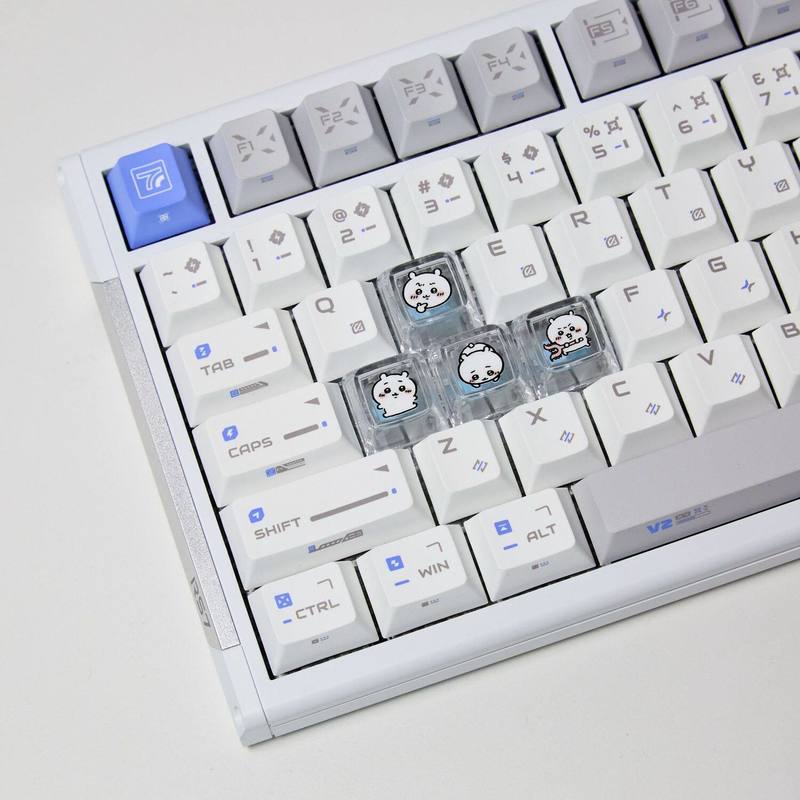 Gaming Accessories For Room - Chiikawa 4 Buah Keycap Transparan Buatan