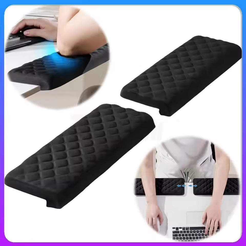 Desk Corner Mat - 2 PackL-Shaped Keyboard Mouse Pad Memory