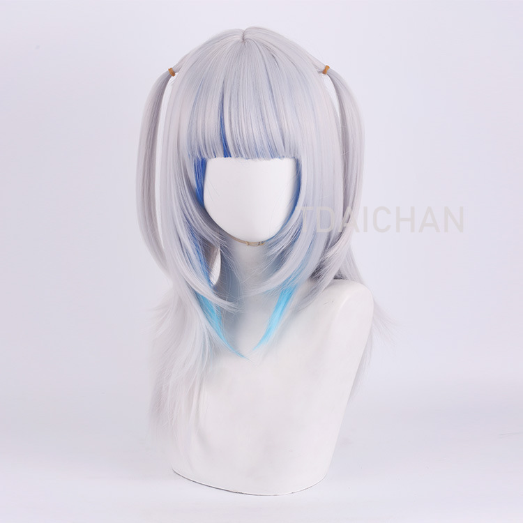 Wig Cosplay Gawr Gura 2025, Ra - Virtual Gaming Accessories ulasan dan harga