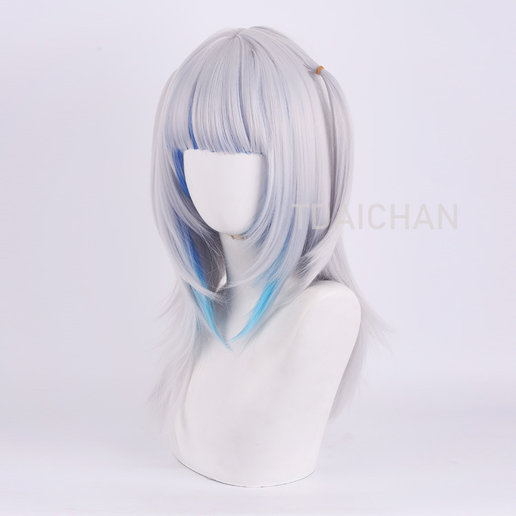 Wig Cosplay Gawr Gura 2025, Ra - Virtual Gaming Accessories ulasan dan harga