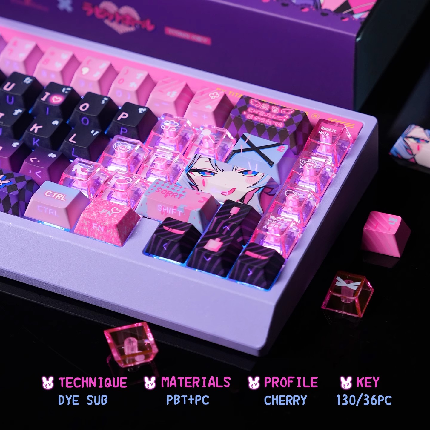 Set Keycap Kustom Tema Anime R - Gaming Set Accessories ulasan dan harga