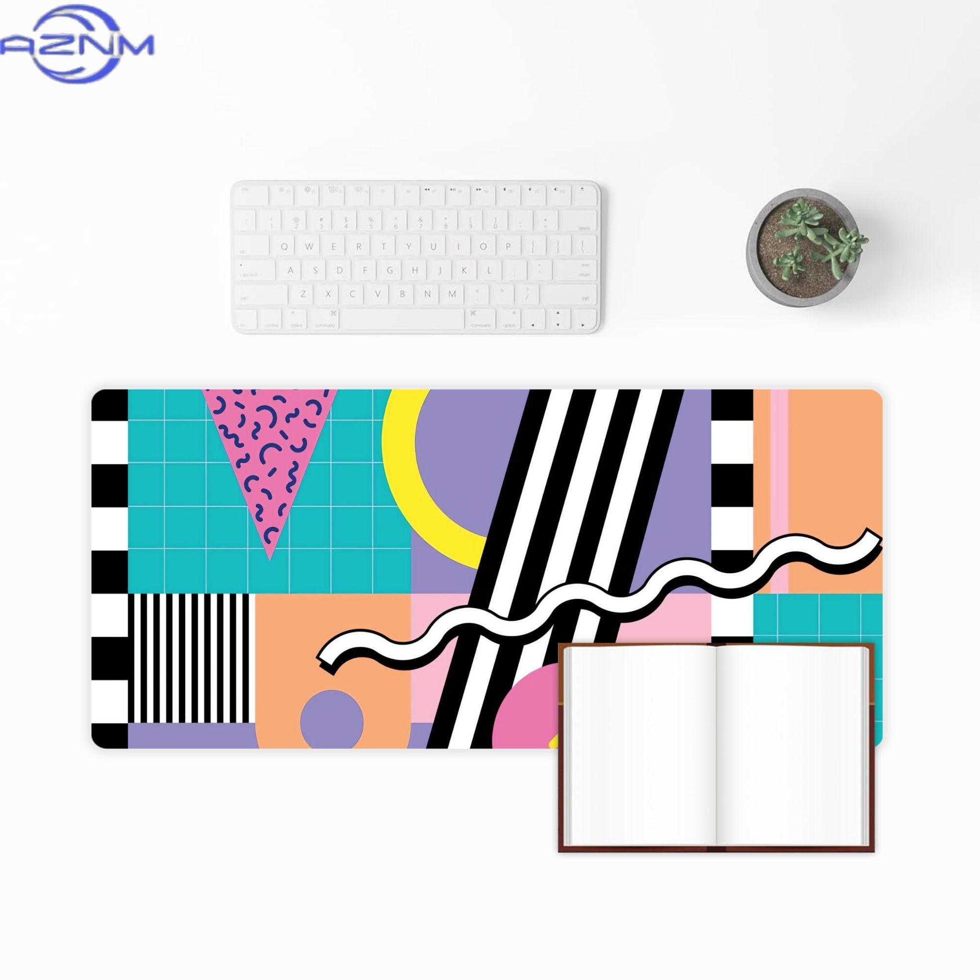 Alas Meja Memphis Pattern 91 9 - Desk Corner Mat ulasan dan harga
