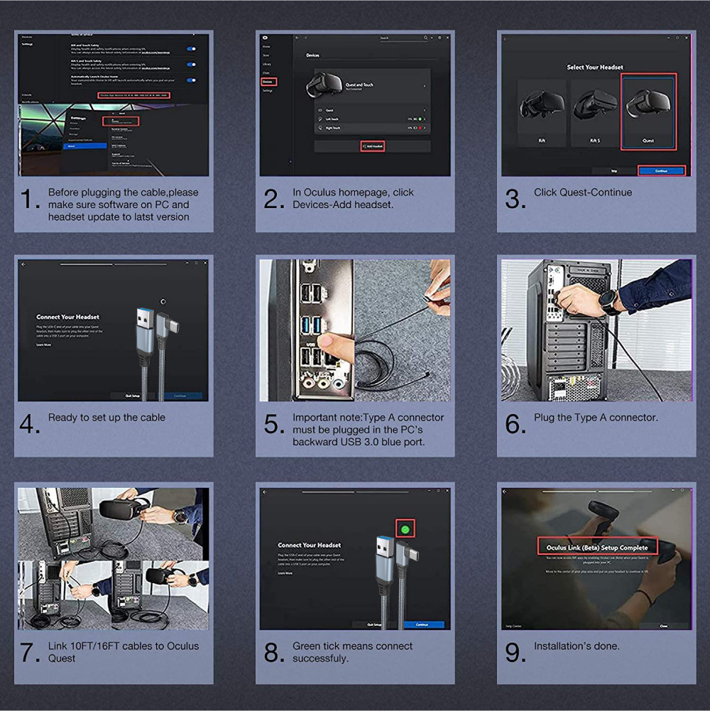 Kabel USB A Ke Tipe C 5M untuk - Virtual Gaming Accessories ulasan dan harga