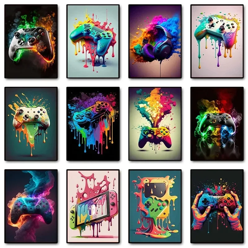 Poster Lukisan Kanvas Cetak Mi - Gaming Accessories For Room ulasan dan harga