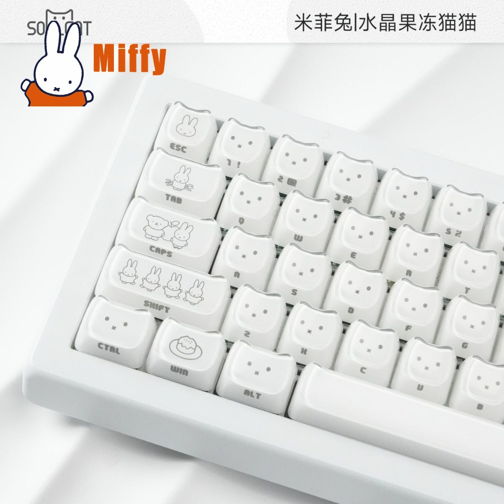 Kawaii Miffy Keycaps Kelinci L - Gaming Accessories Keyboards ulasan dan harga