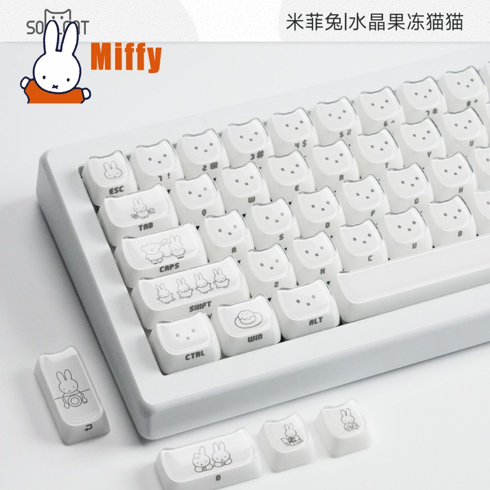 Kawaii Miffy Keycaps Kelinci L - Gaming Accessories Keyboards ulasan dan harga