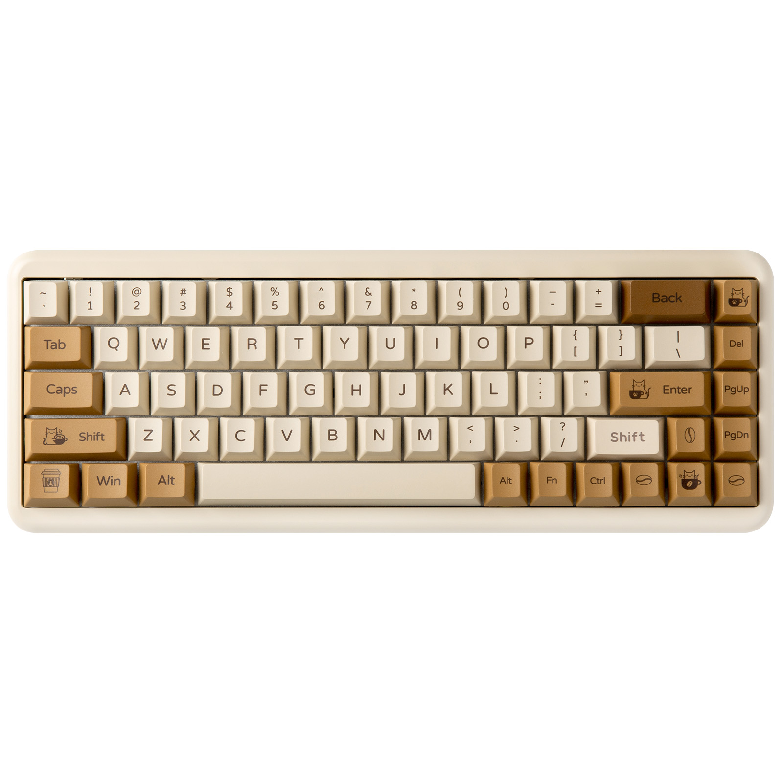 YUNZII Coffee Cat PBT Keycaps, - Gaming Set Accessories ulasan dan harga