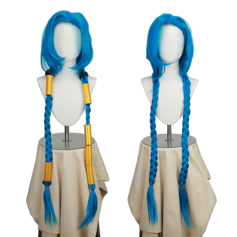 Wig Cosplay Jinx dari League o - Jinx Gaming Accessories ulasan dan harga