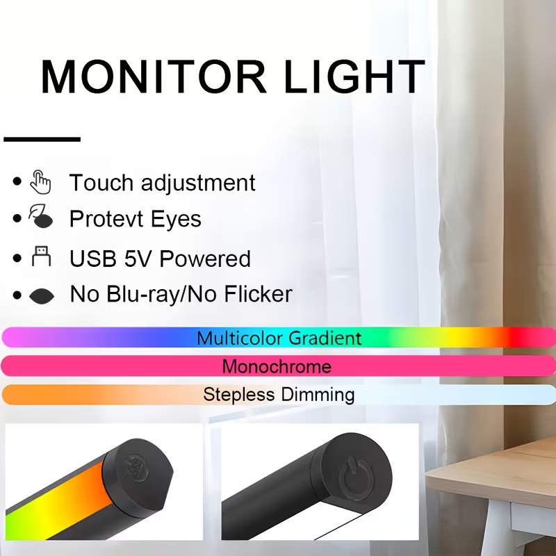 Lampu Monitor LED RGB, Lampu L - Gaming Accessories Wall Mount ulasan dan harga